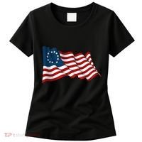 American Betsy Ross Waving Flag Women's T-Shirt thumb 0