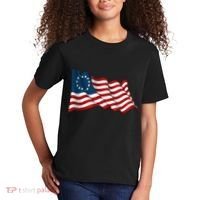 American Betsy Ross Waving Flag Kids T-Shirt thumb 2