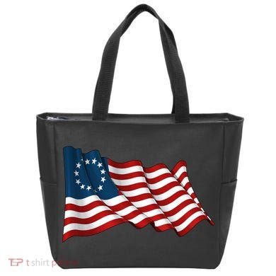 American Betsy Ross Waving Flag Tote Bag