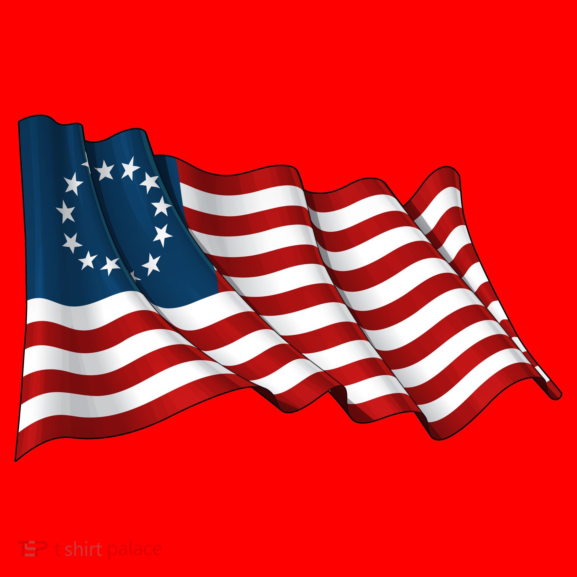 American Betsy Ross Waving Flag Santa Hat
