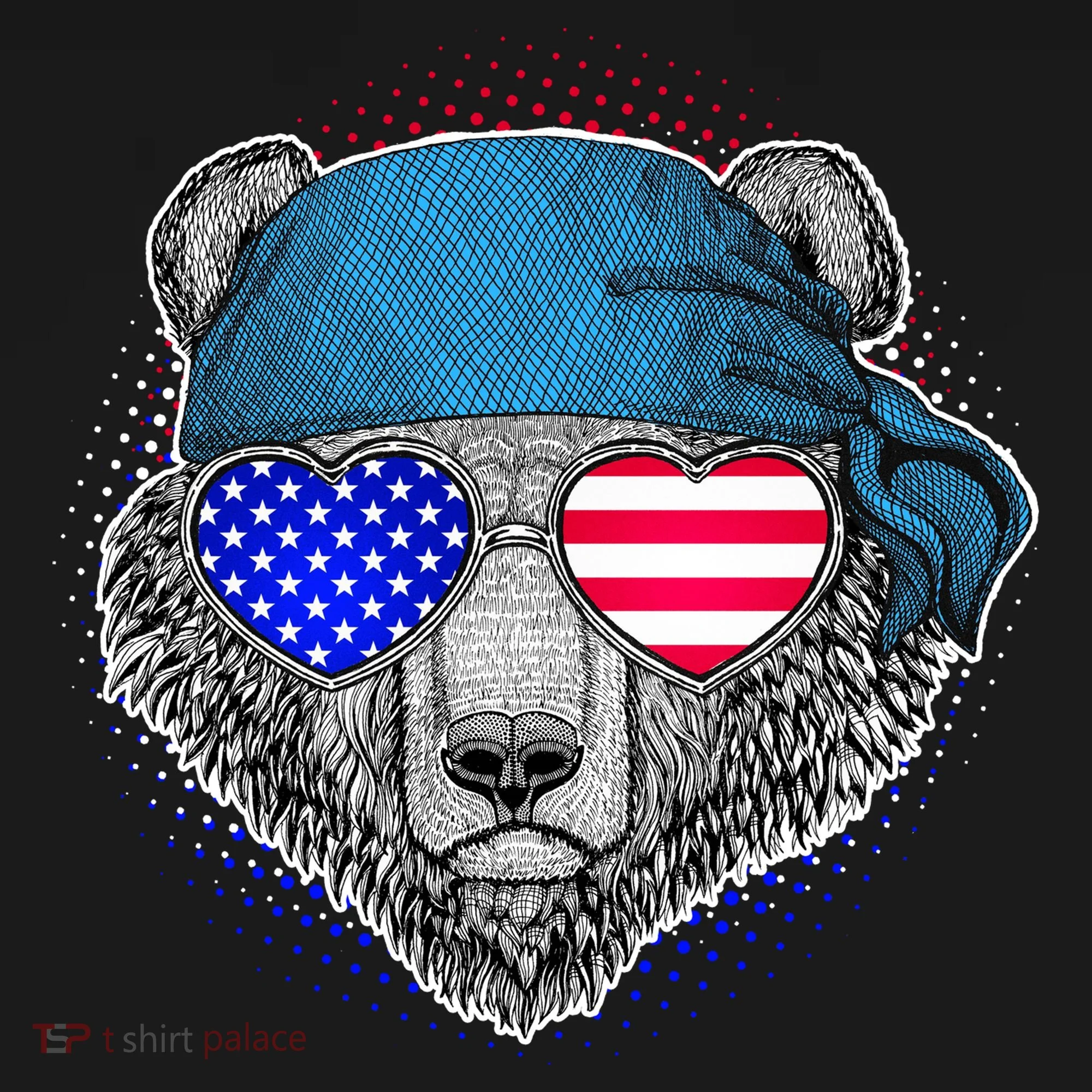 American Biker Bear Doggie Tank