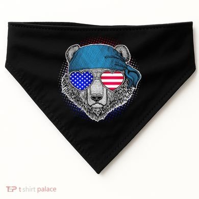 American Biker Bear USA-Made Doggie Bandana