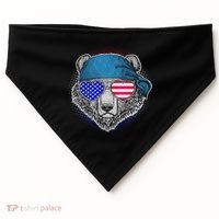 American Biker Bear USA-Made Doggie Bandana thumb 0