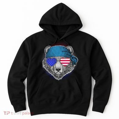 American Biker Bear Hoodie