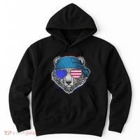 American Biker Bear Hoodie thumb 0