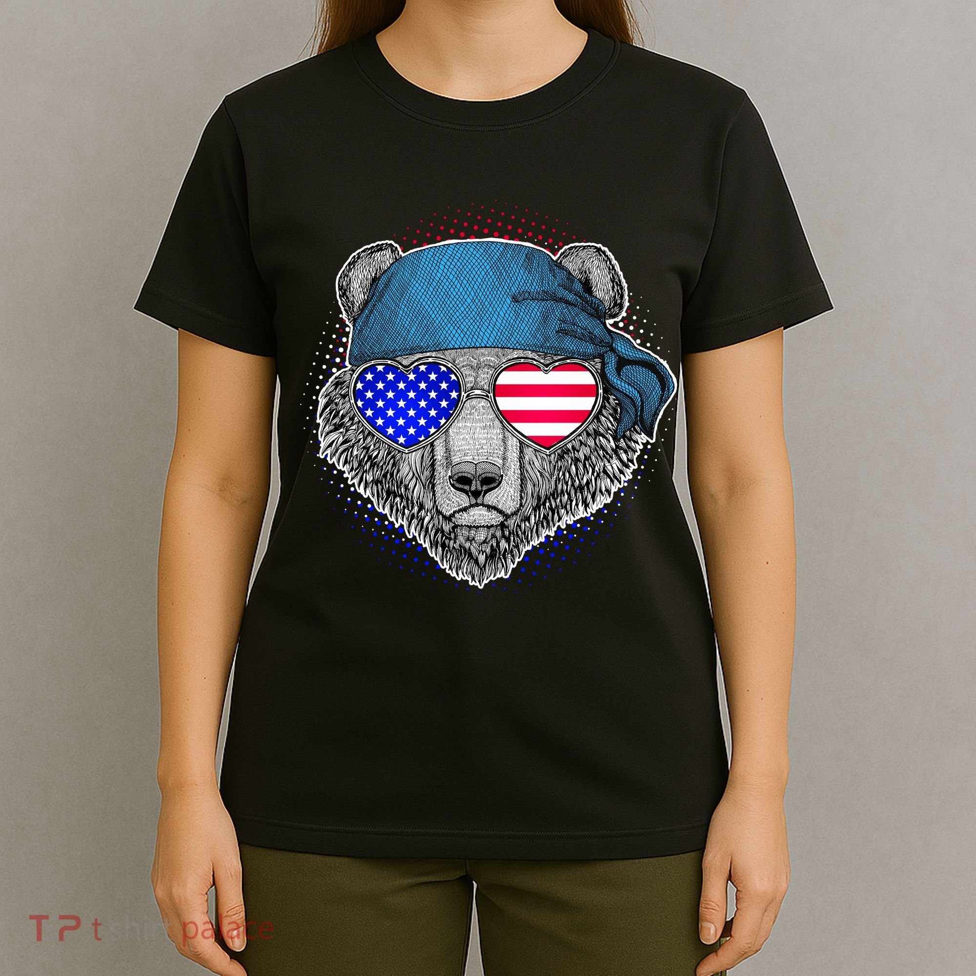 American Biker Bear T-Shirt