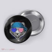 American Biker Bear Button thumb 0