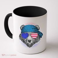 American Biker Bear Coffee Mug thumb 0