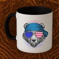 American Biker Bear Coffee Mug thumb 2