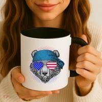 American Biker Bear Coffee Mug thumb 3