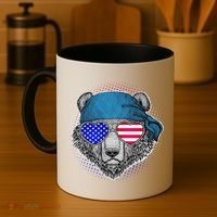 American Biker Bear Coffee Mug thumb 4