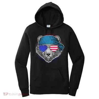 American Biker Bear Women's Hoodie