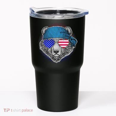 American Biker Bear Tumbler