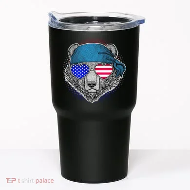 American Biker Bear Tumbler