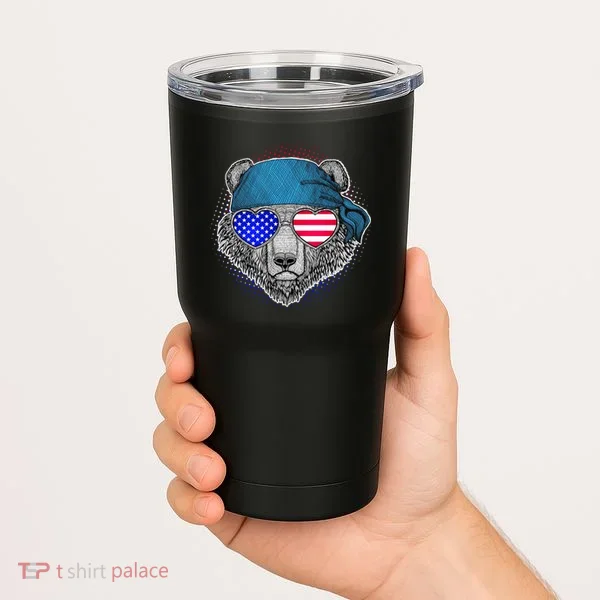 American Biker Bear Tumbler