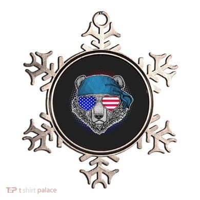 American Biker Bear Ornament