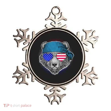 American Biker Bear Ornament