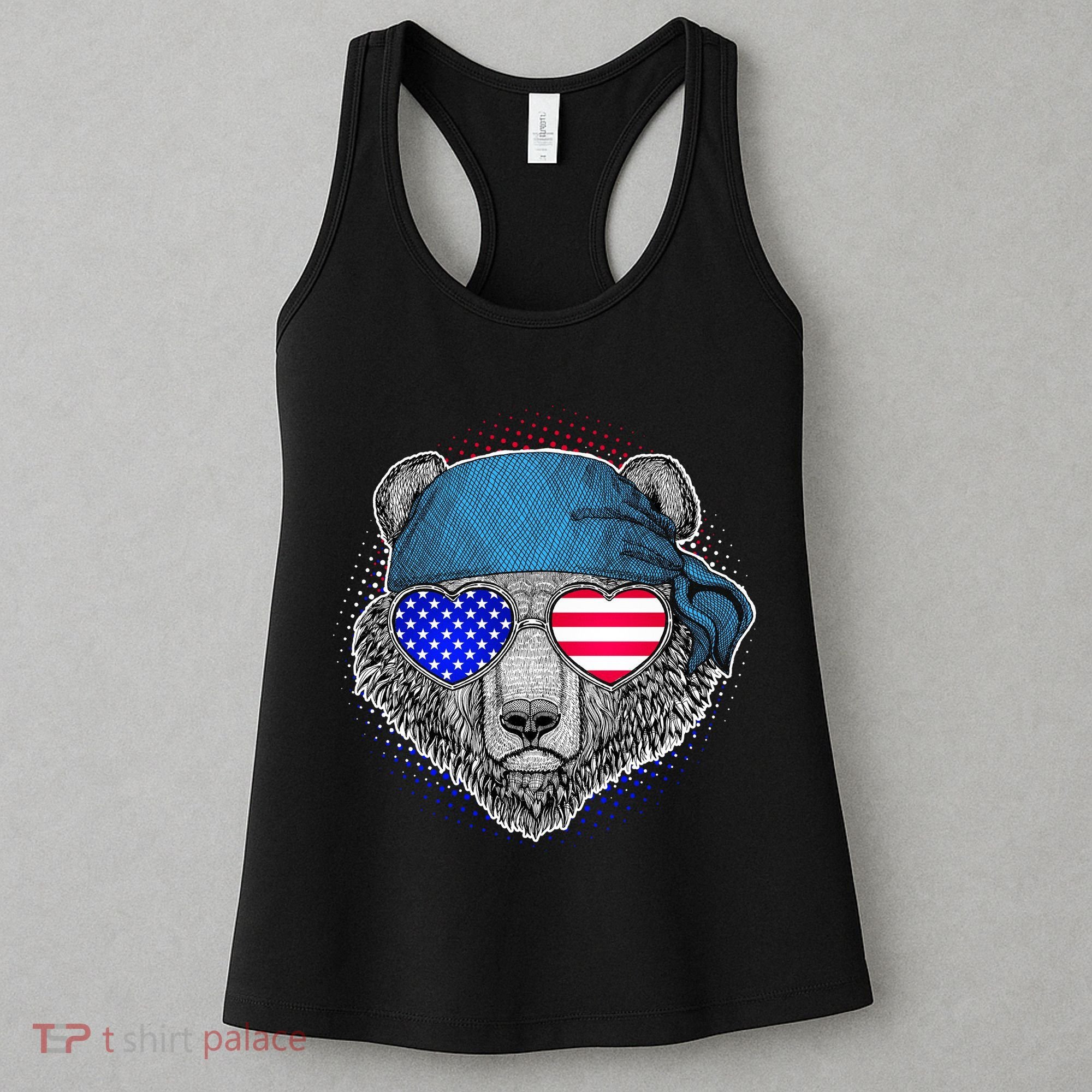 American Biker Bear Women's Tank Top