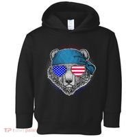 American Biker Bear Toddler Hoodie thumb 0