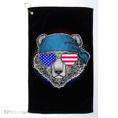 American Biker Bear Golf Towel