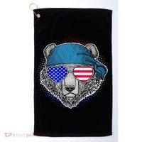 American Biker Bear Golf Towel thumb 0