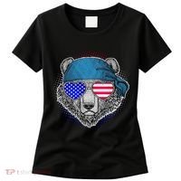 American Biker Bear Women's T-Shirt thumb 0