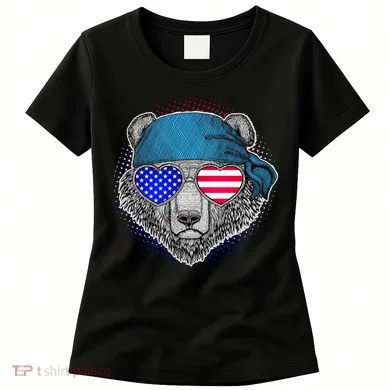 American Biker Bear Women's T-Shirt