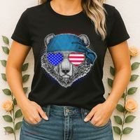 American Biker Bear Women's T-Shirt thumb 2