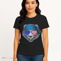 American Biker Bear Women's T-Shirt thumb 4