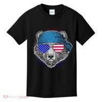 American Biker Bear Kids T-Shirt thumb 0