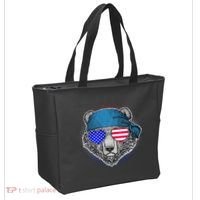 American Biker Bear Tote Bag thumb 2