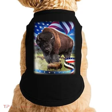 American Bison USA Flag Buffalo Doggie Tank