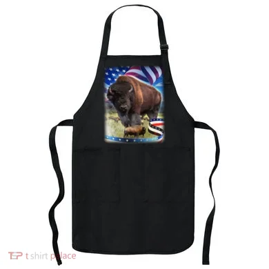 American Bison USA Flag Buffalo Apron