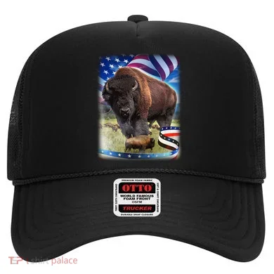 American Bison USA Flag Buffalo Hat