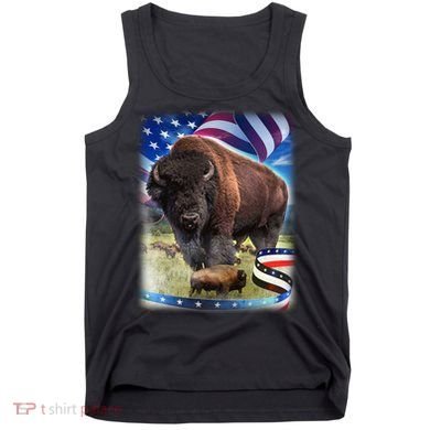 American Bison USA Flag Buffalo Tank Top