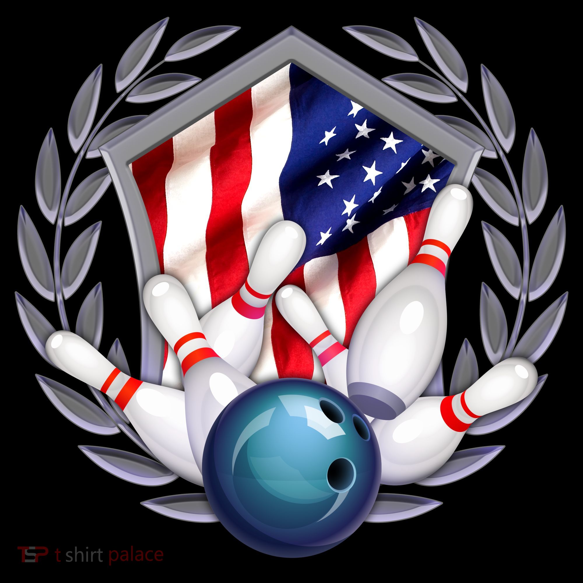 American Bowling Team Flag Backpack