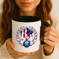 American Bowling Team Flag Coffee Mug thumb 3