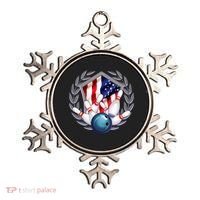 American Bowling Team Flag Ornament thumb 0