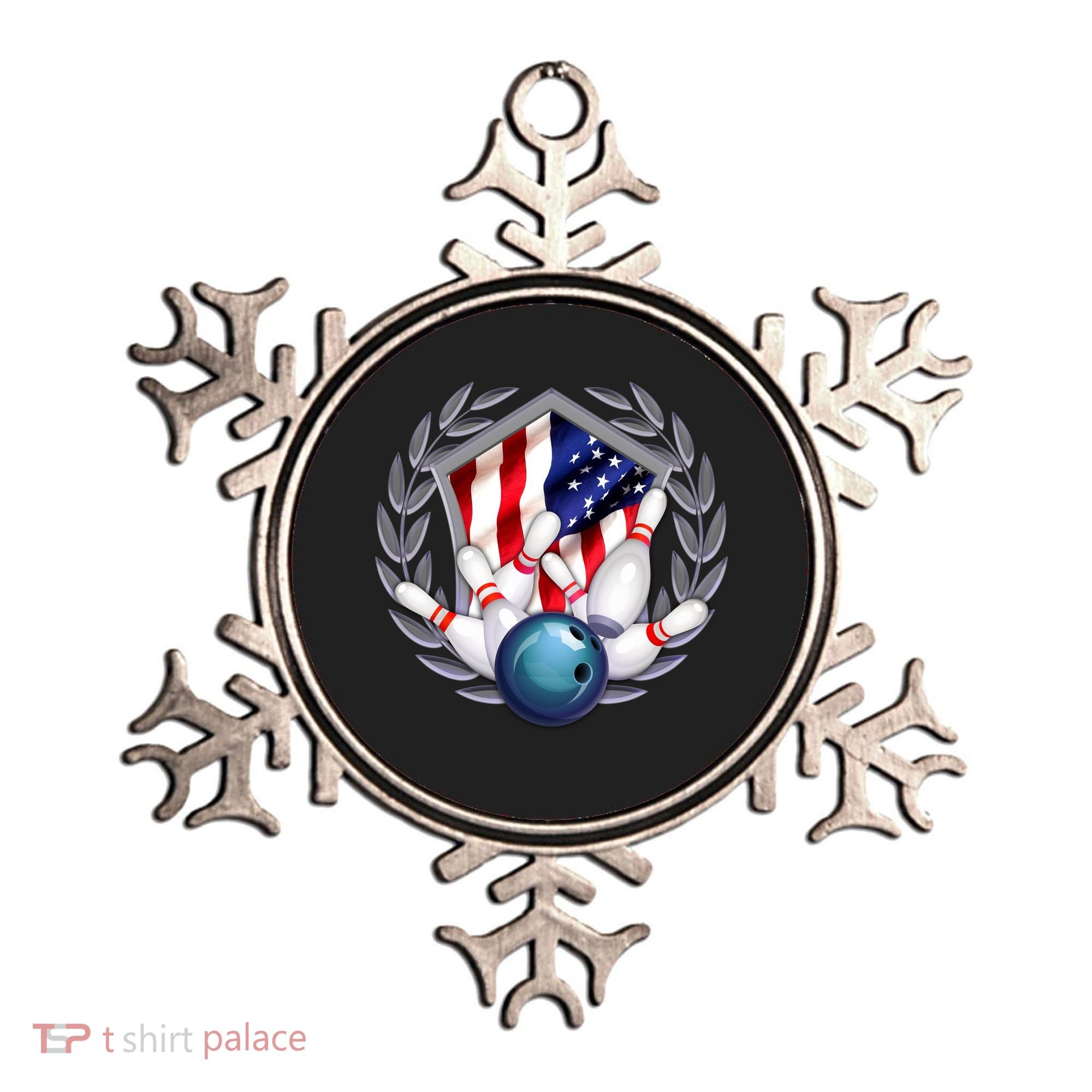 American Bowling Team Flag Ornament