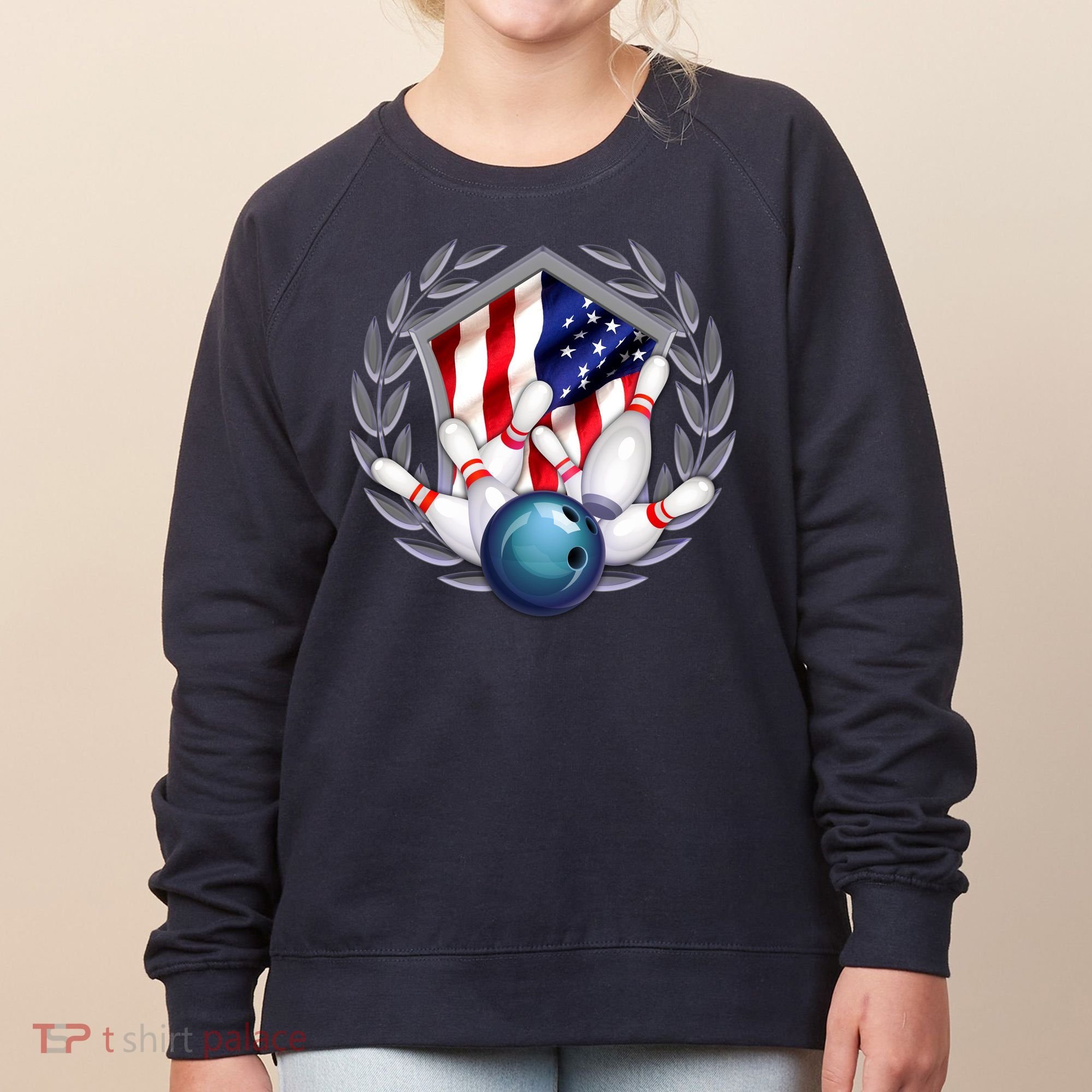 American Bowling Team Flag Women's Sweatshirt