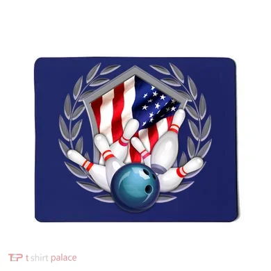 American Bowling Team Flag Mousepad