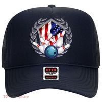 American Bowling Team Flag Hat thumb 0