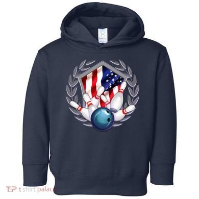 American Bowling Team Flag Toddler Hoodie