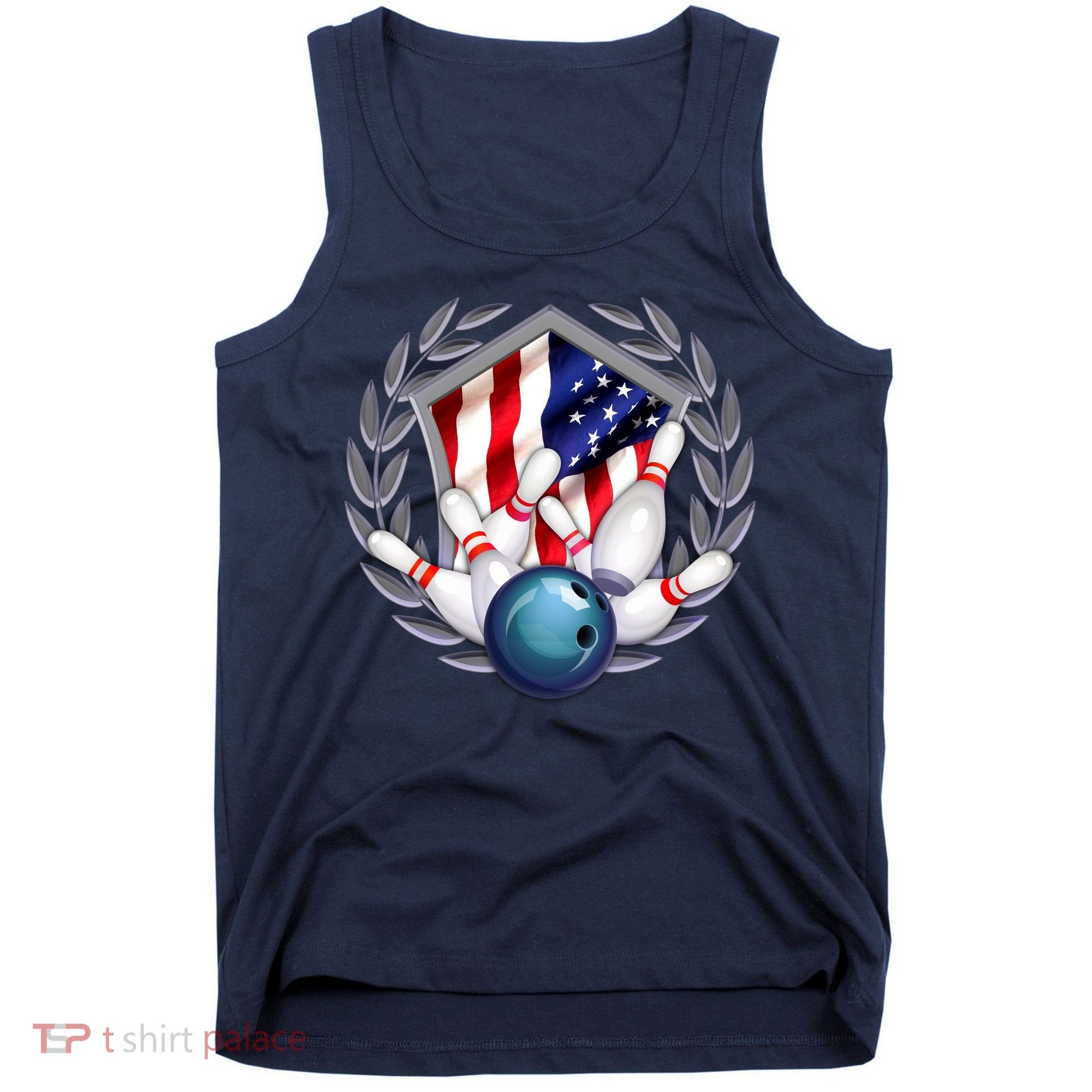 American Bowling Team Flag Tank Top