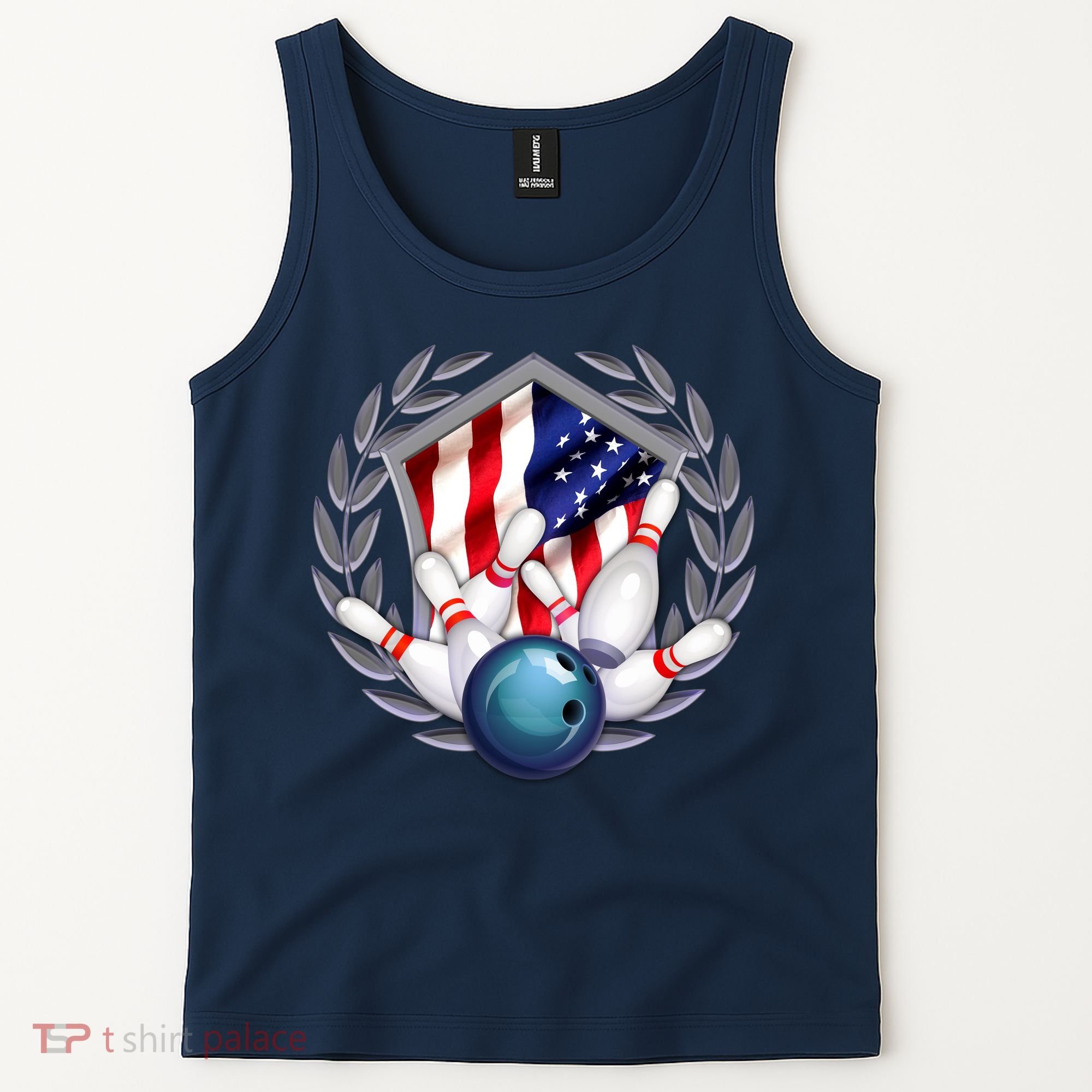 American Bowling Team Flag Tank Top