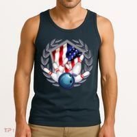 American Bowling Team Flag Tank Top thumb 3