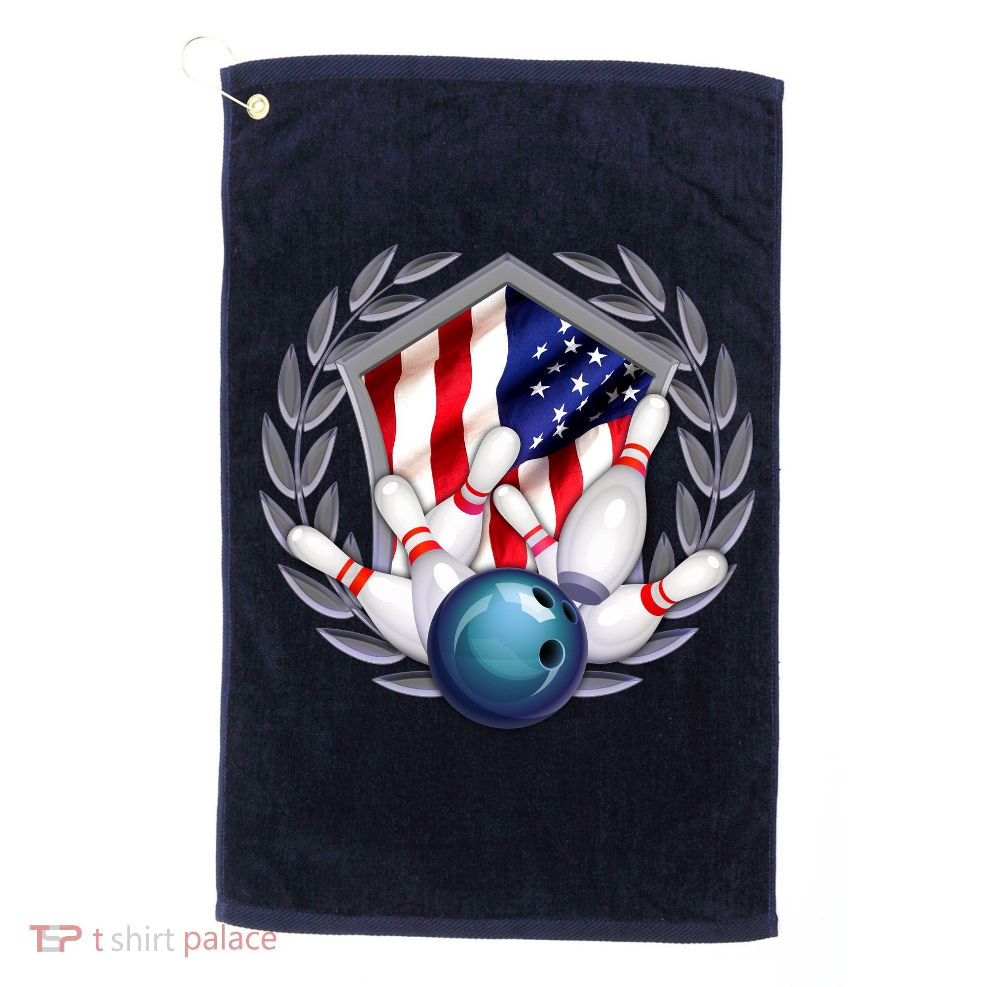 American Bowling Team Flag Golf Towel