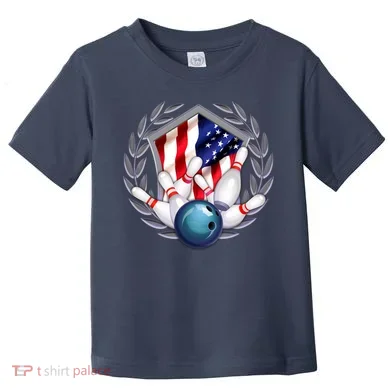 American Bowling Team Flag Toddler T-Shirt