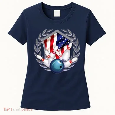 American Bowling Team Flag Women's T-Shirt