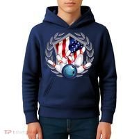 American Bowling Team Flag Kids Hoodie thumb 4